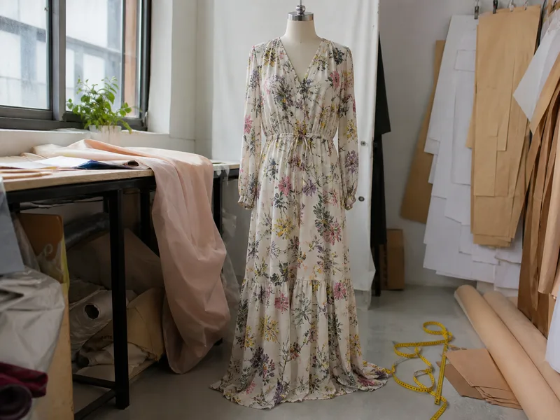 碎花长裙产品样品