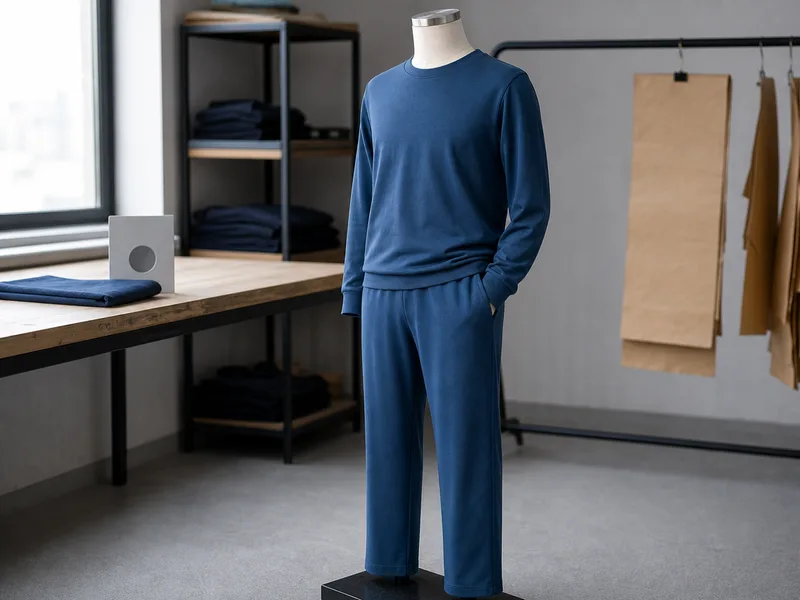 男士纯色家居服套装产品样品