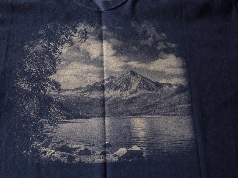 Discharge print fabric product sample
