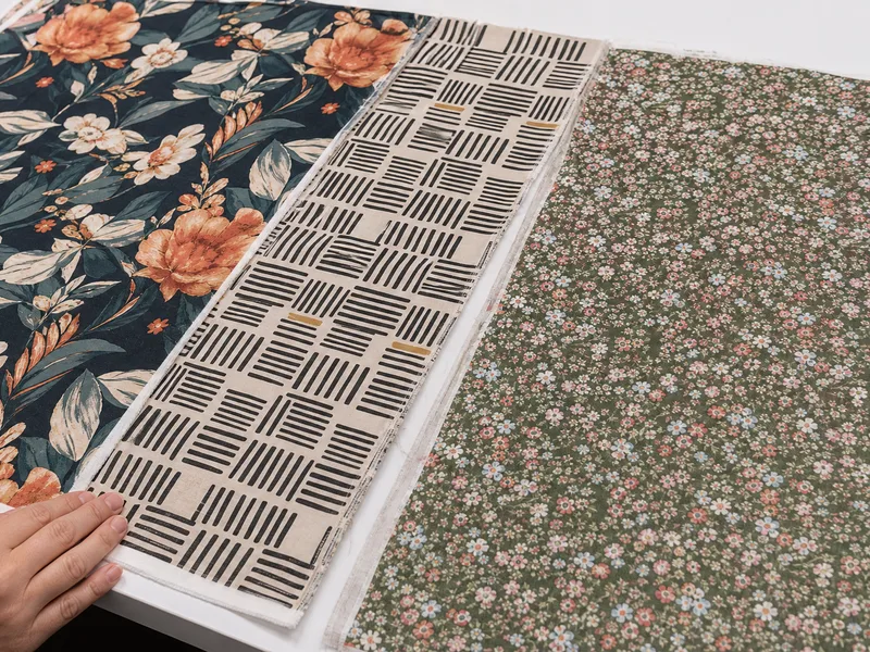 Screen print fabric product sample