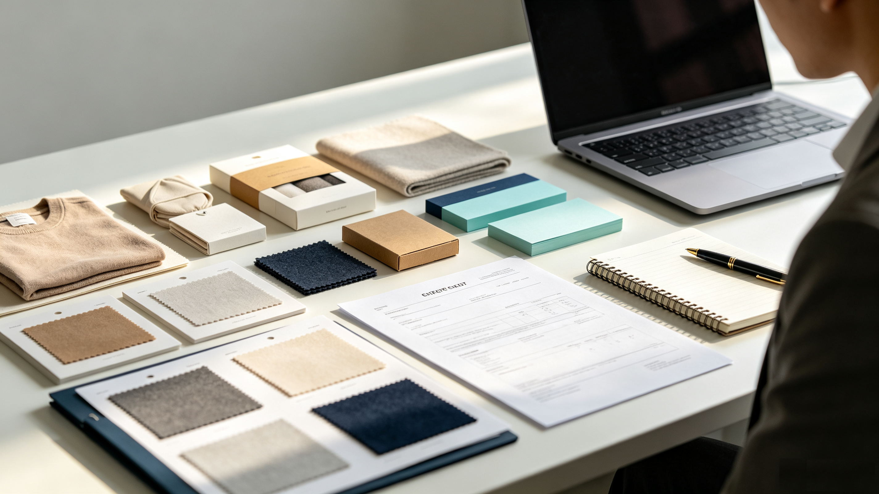 Product samples and export documents arranged for sourcing coordination review